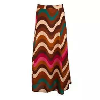 Daltrey шоколадно-розовая юбка миди в крупную полоску для женщин LA PETITE ETOILE S коричневый