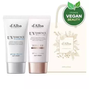 Dalva Waterful Essence Sun Cream SPF50+ PA++++ 50ml + Waterful Tone-up Sun Cream SPF50+ PA++++ 50ml + Gift Bag, 1 set