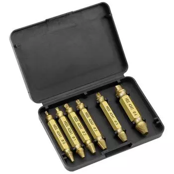 Damaged Screw Extractor Broken Screw Bolt Extractor Titanium-plated Drill Bit Set