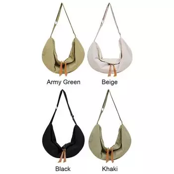 Damen-Kndeltasche, halbmondfrmige Tasche, verstellbarer Riemen, Reiverschluss хаки