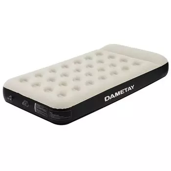 Dametay Air Bed с одним воздушным электрическим электрическим воздушным электрическим воздушным спальным местом на воздухе с автоматическим воздушным воздушным режимом для стихийных бедствий на 1 человека Грузоподъемность 191 см x 99 см