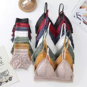 Дамский бюстгальтер на косточках, кружевной костюм с красивой спиной, нижнее белье One Size