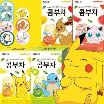 [DAMTUH] Kombucha Tea Pokemon Edition, подарок для покемонов 10 sticks жёлтый