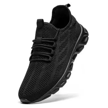 Damyuan Breathable Mesh Men Shoes Black Walking Flats Plus Size Women Tennis Sneakers Unisex Jogging Walking Athletic Shoes 42