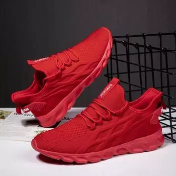 Damyuan Fashion Men Sneakers Plus Size Casual Sports Shoes Breathable Men s Vulcanized Shoes Outdoor Lace Up Training Footwear 40 темно-зеленого