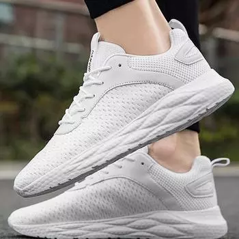 Damyuan Men Air Mesh Casual Shoes 2024 Летние спортивные кроссовки Дышащие кроссовки Вулканизированные кроссовки Zapatillas Hombre 41 белый