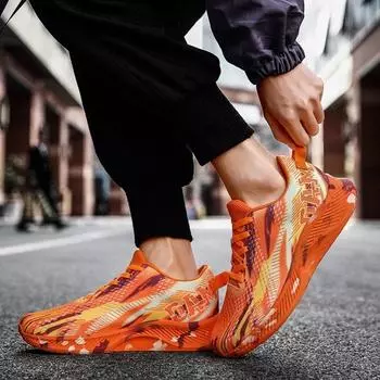 Damyuan Unisex Running Shoes Lightweight Women Sneakers Outdoor Men s Sneakers Soft Sports Shoes Walking Tennis Size 36-46 orange черный белый