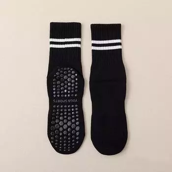 Dance Sports Yoga Yoga Socks Children Pure Cotton Comfortable Pilates Pilates Indoor Floor Professional Long Socks Black 1 Pair [pure cotton]]