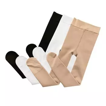 Dance Stocking For Girl Lolita Plush Winter Tights Kids Pantyhose Dance Leggings Children Stockings L телесный