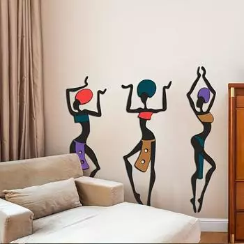 Dancing african girl, beautiful african girl ethnic style girl wall bedroom wall mural art wall hanging living room decoration