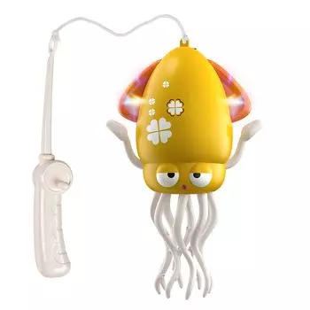 Dancing Automatic Obstacle Squid Moving Electric Toy with LED Lights USB Educational Robot Octopus, Avoidance, Toy, Squid-Shaped & Music, 8-Legged