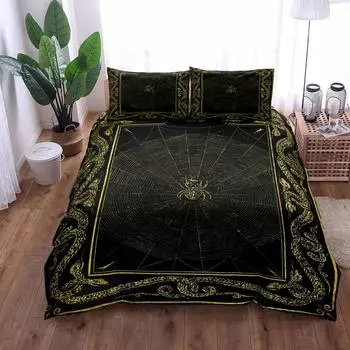 Dancing Snakes Gothic Duvet Cover Set King Queen Double Full Twin Single Size Bed Linen Set 140x200cm
