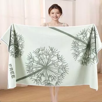 Банное полотенце с рисунком одуванчика для взрослых из хлопка, мягкое, впитывающее, для мужчин и женщин, специальное банное полотенце, большое, предметы домашнего обихода 70X140cm синий