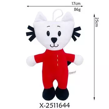 Dandi Girl World Cat Pp Cotton Plush Dolls Stuffed Toys Room Decor For Kids Red