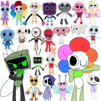 Dandy s World Мягкие игрушки Игра ужасов Dandy World Scrap Мягкие куклы Милые Boxten Poppys Мягкая подушка Детские рождественские подарки синий