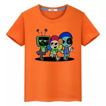 Dandys World принт мультфильм 100% хлопок аниме футболки y2k цельная футболка для детей мальчик 10 лет топы короткая гордость футболка одежда для девочек 100 белый