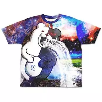 Danganronpa 1 and 2 Space Monokuma full graphic double-sided T-shirt/XL