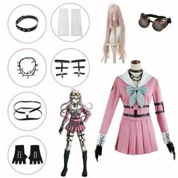 Danganronpa Косплей Костюм V3 Killing Harmony MIU Iruma школьная форма костюм наряд XXXL розовый