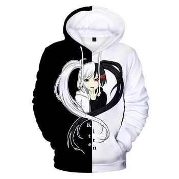 Danganronpa Merch 3D толстовки Monokuma косплей костюм аниме толстовки Kawaii детская толстовка повседневное унисекс черно-белое пальто S