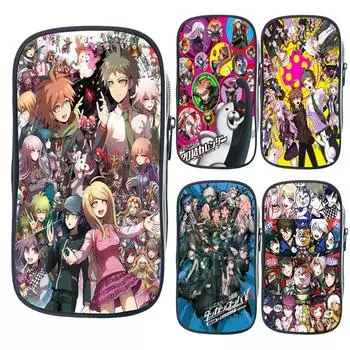 Danganronpa Monokuma пенал корейский чехол для девочек большая вместительная коробка для ручек-органайзер школьные принадлежности офисные аксессуары канцелярская сумка 1