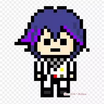 Danganronpa Pixel Art Danganronpa V3 Killing Harmony Danganron наклейка с принтом на одежде DIY термонаклейки для футболок патч утюг на переносе патч