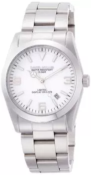 [Даниэль Мюллер] Часы DANIEL MULLER из нержавеющей стали с простым дисплеем даты DM-2035WH белого цвета