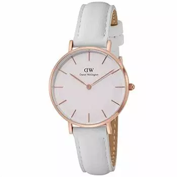 Daniel Wellington Classic Pettit Pettit Bondi 32 мм DW00100189 DW00600189 Золотые женские часы [Daniel Wellington] Белые/розовые [Товар]