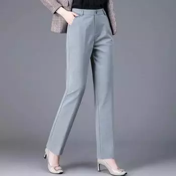 Danmo элегантные облегающие офисные брюки женские классические прямые брюки женские деловые винтажные официальные рабочие брюки-карандаш XXL чёрный