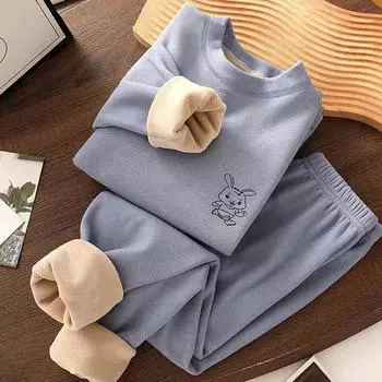 Danmo Kids термобелье комплект для девочек мальчиков топы с длинным рукавом леггинсы базовый слой зимняя теплая пижама 100 фиолетовый