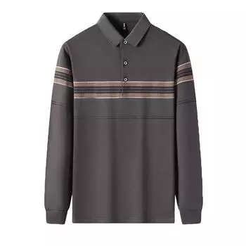 Danmo Мужская Slim Fit Деловая Повседневная Рубашка Поло Мужская Личность Спортивное Платье Рубашка Поло Весна Осень Мужская Рубашка Поло С Длинным Рукавом Плюс Размер XXXL синий