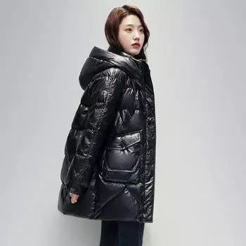 Danmo Parkas Женская зимняя куртка-пуховик из хлопка, пальто, женская длинная верхняя одежда с капюшоном, парка, толстое хлопковое стеганое женское пальто, топы XS