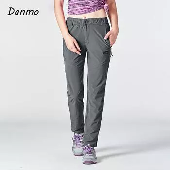 Danmo женские брюки Softshell с флисовой подкладкой для пешего туризма, горных походов, карго, рабочие брюки для катания на лыжах и сноуборде, карманы на молнии, большие размеры XXXL чёрный