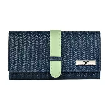 Danny Blue/Mint Green Leather Wallet for Women
