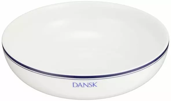 DANSR DANSK Bistro Pasta Bowl 1070ml Safe TH07356CLDANSK Refined and Simple Ceramic Bistro Pasta Bowl 1070ml with Blue Line Coloring Danish Tradition