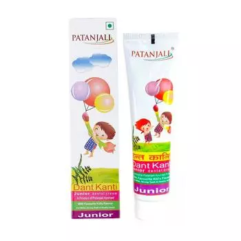 Дант Канти Джуниор: детская зубная паста (100 г), Dant Kanti Junior Dental Cream, Patanjali 100g