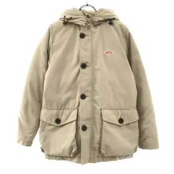 Danton Logo patch Hooded Down jacket 34 beige Women Used