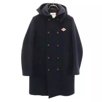 Danton made in Japan Wool Mossa coat 36 Navy Double breasted Women Used