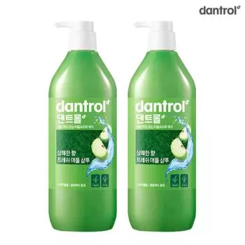 Dantrol Refreshing Scent Fresh Apple Shampoo 820ml Dandruff Scalp Sebum Care Large Capacity, 2 Pieces