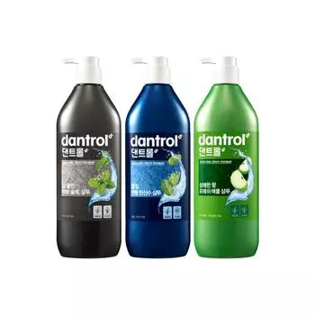 [Dantrol] Шампунь для снятия зуда кожи головы 3 типа 820 мл (Мятная соль, ментоловая газированная вода, свежее яблоко) Deep Clean Peopppermint