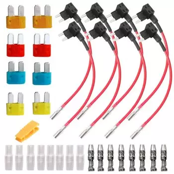 DanYun 8pcs Micro2 Small Circuit Fuse Tap Kit Car Flat Type Fuse Holder