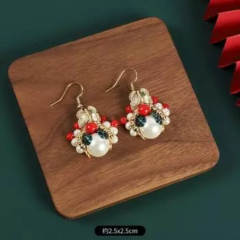 Dao Ma Dan face fringed pearl earrings design sense temperament long niche Guochao earrings women
