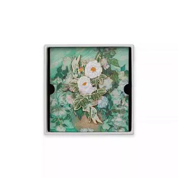 Daparo Брошь «Белая роза» Ван Гога Женские и мужские аксессуары Изысканная корсажная брошь Нишевый рождественский подарок Значок