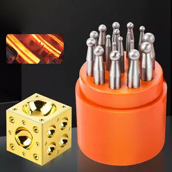 Dapping Block Punches Ювелирные изделия Doming Punch Set Metal Forming Tools for Workers 17pcs