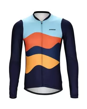 Darevie Велосипедная одежда для холодной погоды, для шоссейного велосипеда, сзади для и на открытом воздухе DVJ165 Джерси, на флисовой подкладке, рукав, защита, карман, унисекс,