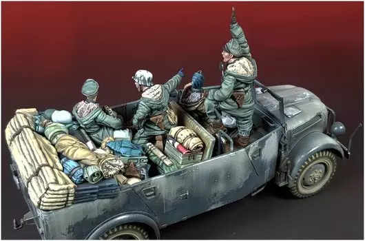 Darius Miniature World War II German Army Waffen SS Steyr Equipment Big Set Target Discovery Resin Kit DMF35065 1/35 Crew/Vehicle