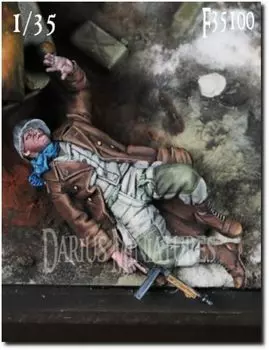 Darius Miniature WW2 Американский павший десантник смоляной набор DMF35100 1/35 (человек)