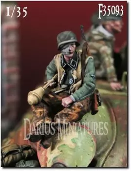 Darius Miniature WW2 немецкий панцергренадер Panzerfaust Archer смоляной набор DMF35093 1/35 Waffen-SS #2 (человек)