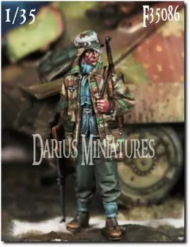 Darius Miniature WW2 немецкий ветеран парашютной артиллерии с набором из смолы StG44 DMF35086 1/35 (человек)