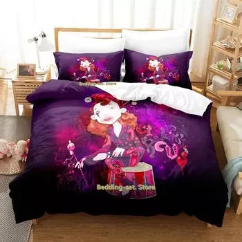 Dark Evil Clown Постельное белье Single Twin Full Queen King Size Bed Set Adult Kid Bedroom Duvetcover Sets Anime Parure de lit Bed EU Single 135x200cm