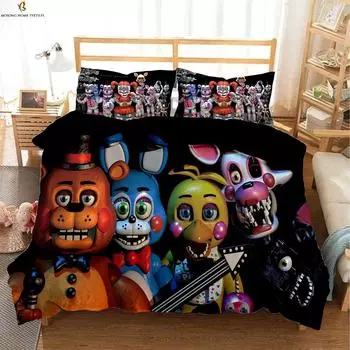 Dark Game 3D Printed Quilt Cover Kids Gift Bedding Set Quilt Cover Pillowcase 3 Pieces 100% Polyester Machine Washable EU 135x200cm 2PCS